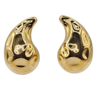 Hand-forged stud earrings chunky ..