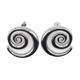 Stud earrings spiral with zirconia INAGLAM