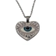 Necklace with solid evil eye heart INAGLAM