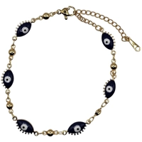 Wrist and ankle chain with evil e..