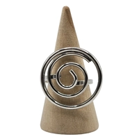 Ring one size with spiral pattern..
