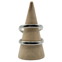 Ring one size with double row pat..