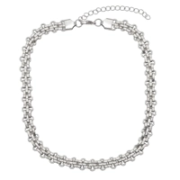 Neck chain with triple row of han..