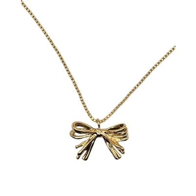 Necklace with thin chain and bow INAGLAM Necklace with thin chain and bow INAGLAM