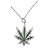 Necklace with marijuana..