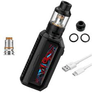 77W Mod Vape With 2 Coils, 4.5ml Tank, LED Display & 2 Bat..