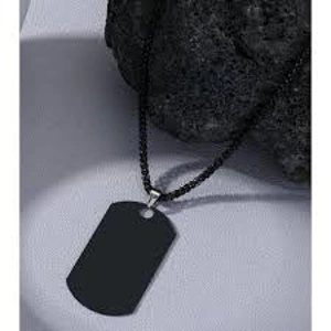 Mens Dog Tag Pendant Necklace