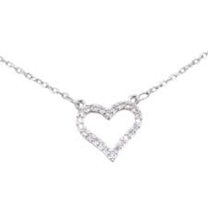 Stainless Steel Necklace with InlineParve Heart Link for Women & Girls
