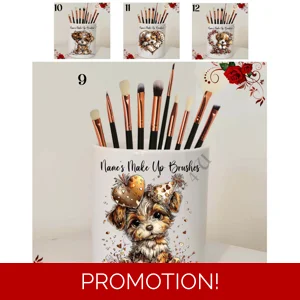 Personalised Ceramic Make Up Brush Holder - Valentine's / Love – Name’s Make Up Brushes – D.9-12