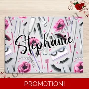 Personalised Glass Board - Make Up / Straightener Protector / Dressing Table - D.11