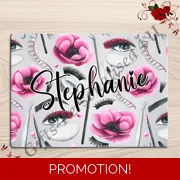 Personalised Glass Board - Make Up / Straightener Protector / Dressing Table - D.12