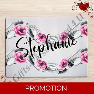 Personalised Glass Board - Make Up / Straightener Protector / Dressing Table - D.13
