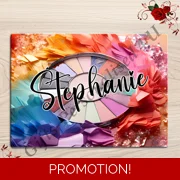 Personalised Glass Board - Make Up / Straightener Protector / Dressing Table - D.1