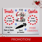 Personalised Glass Chopping Board - Christmas Eve Santa Treats - D.2