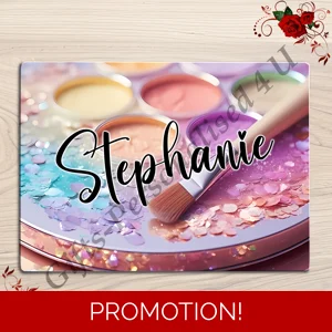 Personalised Glass Board - Make Up / Straightener Protector / Dressing Table - D.4