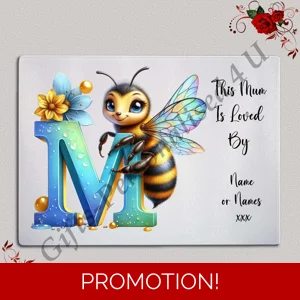 Personalised Glass Chopping Board - This Mum / Mummy / Mam / Mom Is Loved By Name – D.51