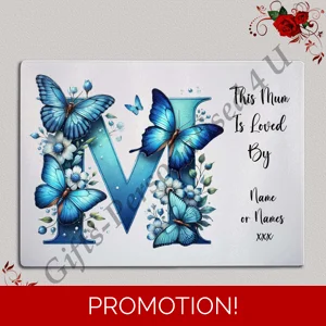 Personalised Glass Chopping Board - This Mum / Mummy / Mam / Mom Is Loved By Name – D.52
