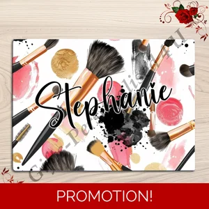 Personalised Glass Board - Make Up / Straightener Protector / Dressing Table - D.8