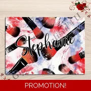 Personalised Glass Board - Make Up / Straightener Protector / Dressing Table - D.9
