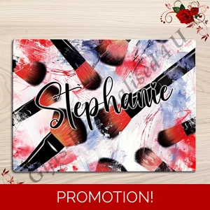 Personalised Glass Board - Make Up / Straightener Protector / Dressing Table - D.9