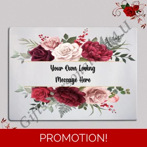 Personalised Glass Chopping Board - Flowers - D.2