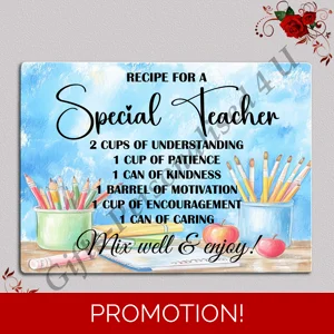 Designed Glass Chopping Board - Special Teacher - D.2