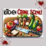 Designed Glass Chopping Board - Veggie..