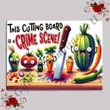Designed Glass Chopping Board - Veggie..