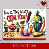 Designed Glass Chopping Board - Veggie..