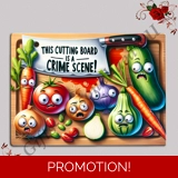 Designed Glass Chopping Board - Veggie..