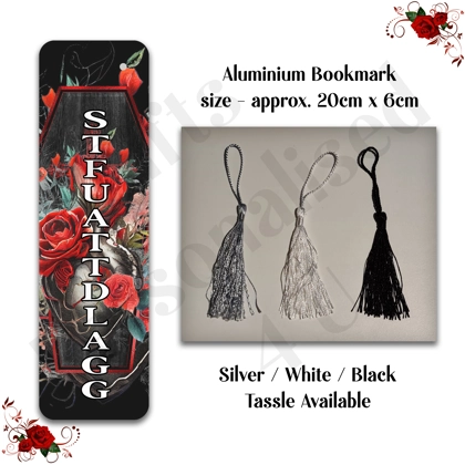 Designed Aluminium Bookmark - Book Lovers - STFUATTDLAGG - Design 6