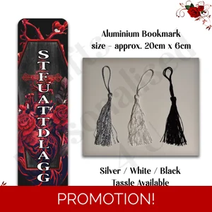 Designed Aluminium Bookmark - Book Lovers - STFUATTDLAGG - Design 7