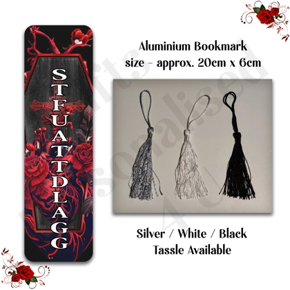 Designed Aluminium Bookmark - Book Lovers - STFUATTDLAGG - Design 7