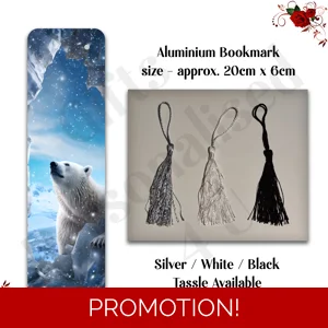 Designed Aluminium Bookmark - Book Lovers - Polar Bear - Design 4