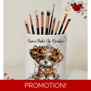 Personalised Ceramic Make Up Brush Holder - Valentine's / Love – Name’s Make Up Brushes – D.10