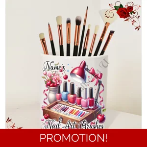 Personalised Ceramic Nail Art Brush Holder – Name’s Nail Art Brushes – Design 10