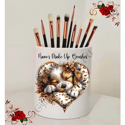 Personalised Ceramic Make Up Brush Holder - Valentine's / Love – Name’s Make Up Brushes – D.11