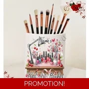 Personalised Ceramic Nail Art Brush Holder – Name’s Nail Art Brushes – Design 11