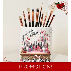 Personalised Ceramic Nail Art Brush Holder – Name’s Nail Art Brushes – Design 11