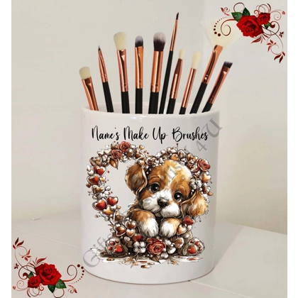 Personalised Ceramic Make Up Brush Holder - Valentine's / Love – Name’s Make Up Brushes – D.12