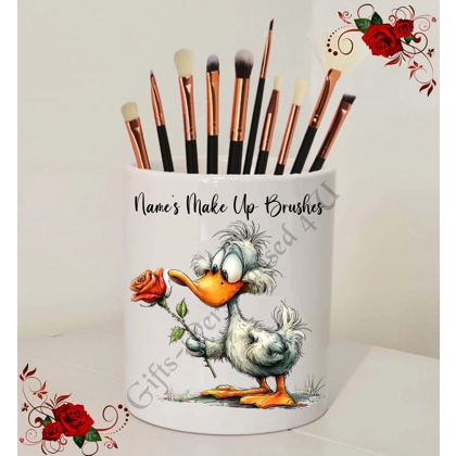 Personalised Ceramic Make Up Brush Holder - Valentine's / Love – Name’s Make Up Brushes – D.1