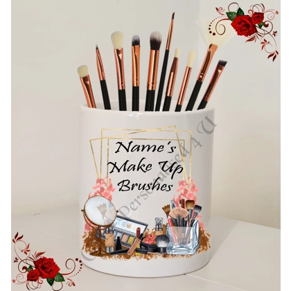 Personalised Ceramic Make Up Brush Holder – Name’s Make Up Brushes – Design 21