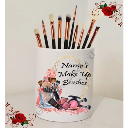 Personalised Ceramic Make Up Brush Holder – Name’s Make Up Brushes – Design 23