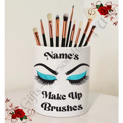 Personalised Ceramic Make Up Brush Holder – Name’s Make Up Brushes – Design 53
