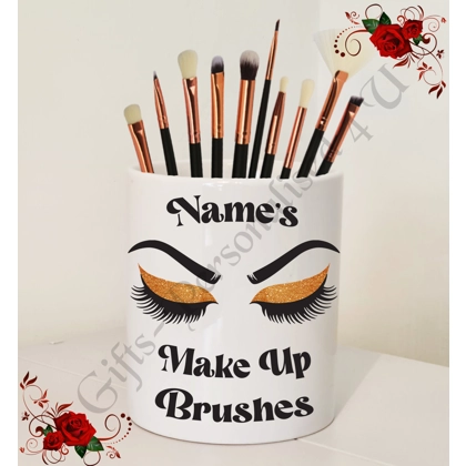 Personalised Ceramic Make Up Brush Holder – Name’s Make Up Brushes – Design 54