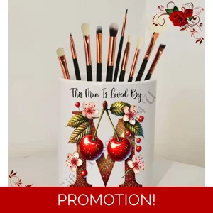 Personalised Ceramic Make Up Brush Holder - This Mum / Mummy / Mam / Mom Is Loved By Name – D.55