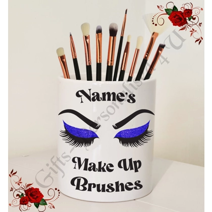 Personalised Ceramic Make Up Brush Holder – Name’s Make Up Brushes – Design 57