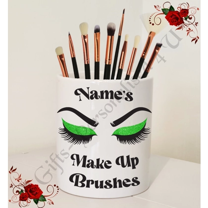Personalised Ceramic Make Up Brush Holder – Name’s Make Up Brushes – Design 58