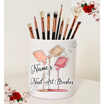 Personalised Ceramic Nail Art Brush Holder – Name’s Nail Art Brushes – Design 5