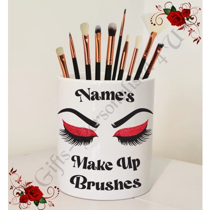 Personalised Ceramic Make Up Brush Holder – Name’s Make Up Brushes – Design 60